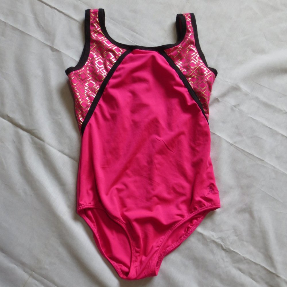 4/$14 LEOTARD girls GYMNASTICS dance PINK size 8/9
